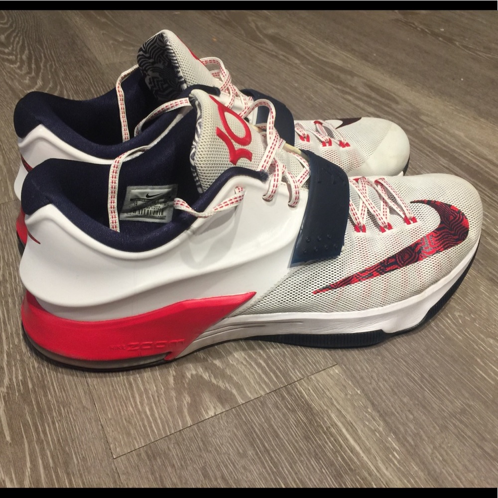 Nike KD 7 VII USA White Obsidian Red Kevin Durant